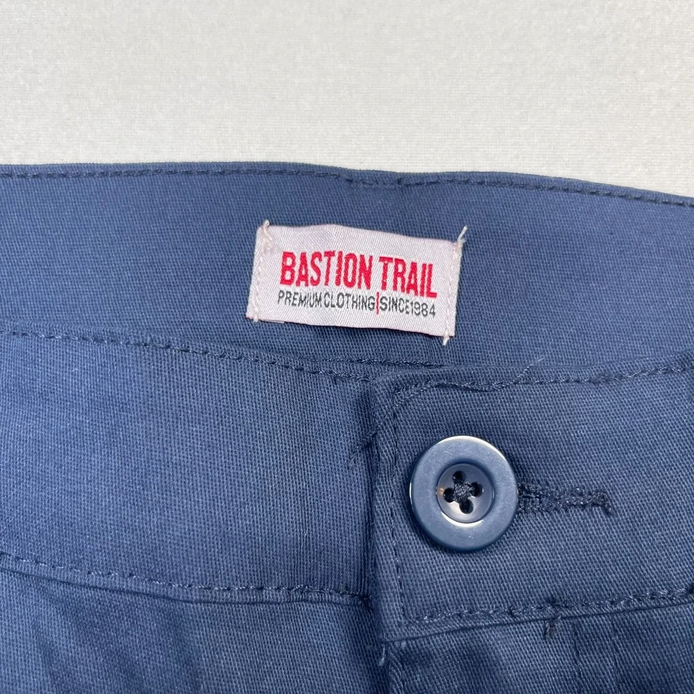 Bastion Trail Chino Pants Men's 40 x 31 Navy Blue Stretch Mid-Rise Slash Pockets
